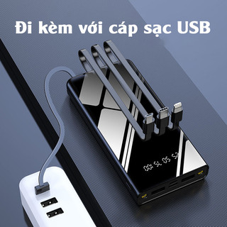 Sạc dự phòng 10000 mah pin dự phòng 4 cổng I - phone /Android/Type-c/USB Với đèn LED