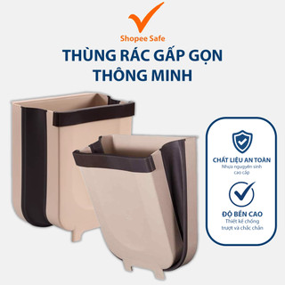 Thùng Rác Gấp Gọn Thông Minh Treo Cạnh Tủ Bếp Size To Tiện Lợi, Thùng Đựng Rác Treo Tủ Bếp