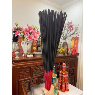 Nhang Trám Đen Se Tay, Nhang Sào thơm Tết xưa An Khánh - Thơm Đặc Biệt, Bó 100 nén 43/50cm
