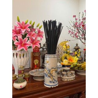 Nhang Trám Đen Se Tay, Nhang Sào thơm Tết xưa An Khánh - Thơm Đặc Biệt, Bó 100 nén 43/50cm
