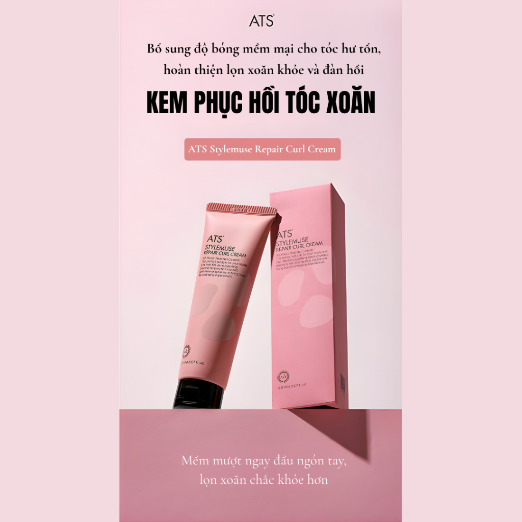 Gel ATS Mẫu Mới Tạo Kiểu Tóc Uốn Xoăn 150ml – Chất Gel Mềm, Không Bết Dính, Giữ Nếp Tự Nhiên.