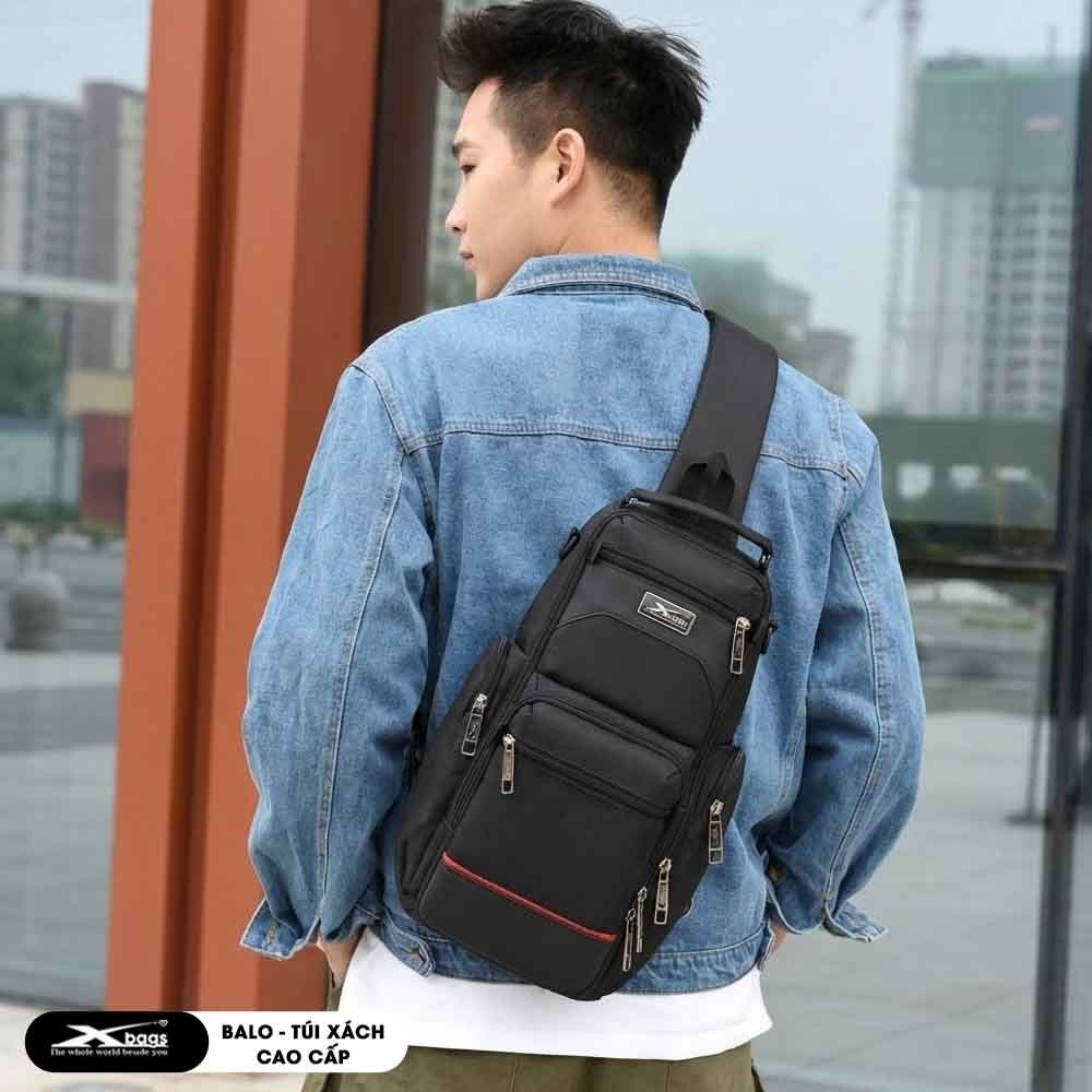 Túi Đeo Chéo Cao Cấp Chống Nước Xbags Apex XB 9103 Màu Đen – Nhiều Ngăn, Sang Trọng, Cá Tính!
