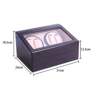 Hộp Lắc Đồng Hồ Cơ Vỏ Gỗ - 4 Xoay + 6 Cố Định [BH 2 NĂM]