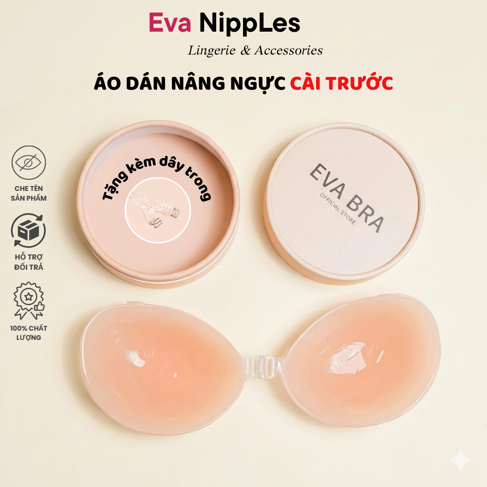 Miếng Dán Ngực Áo Dán Nâng Ngực Silicon Cài Trước Nâng Ngực Tạo Khe Kèm Dây Trong EVA 4950