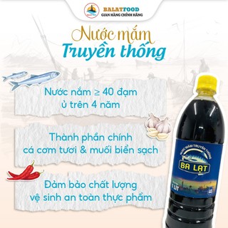 [LOẠI THƯỢNG HẠNG] Nước Mắm Cá Cơm Nguyên Chất Ba Lạt Ủ Trên 4 Năm, Nước Mắm Chắt Truyền Thống 1 Lít