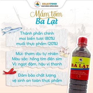 [COMBO85] Chai 500ML Nước Mắm Cá Cơm Truyền Thống 30 Độ Đạm + Chai 500ML Mắm Tôm Nguyên Chất BA LẠT
