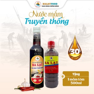 [COMBO85] Chai 500ML Nước Mắm Cá Cơm Truyền Thống 30 Độ Đạm + Chai 500ML Mắm Tôm Nguyên Chất BA LẠT