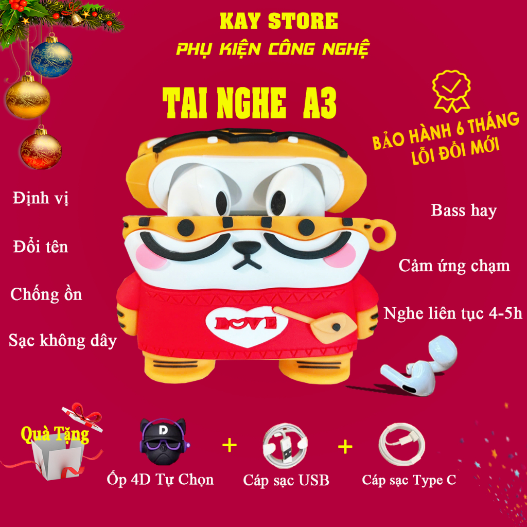 Tai Nghe Bluetooth A3 A.p3 Cao Cấp Định Vị Đổi Tên Tự Động Kết Nối Nhét Tai Nghe Nhạc Earphone
