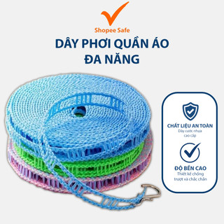 Dây phơi quần áo đa năng dễ lắp đặt giúp treo đồ gọn nhẹ tiết kiệm diện tích sử dụng #A104