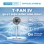 Quạt Điện Đứng Mini Xoay Tự Động Totolink Fan04 – Kéo dài 1M, 5 Cánh, Bảo hành 12 tháng