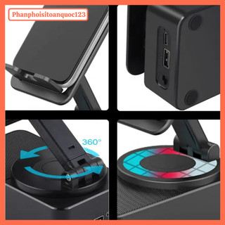 Loa Bluetooth Đa Năng KISONLI 3IN1 – Loa Nghe Nhạc Mini Kèm Giá Đỡ Điện Thoại Gập Xoay 360°