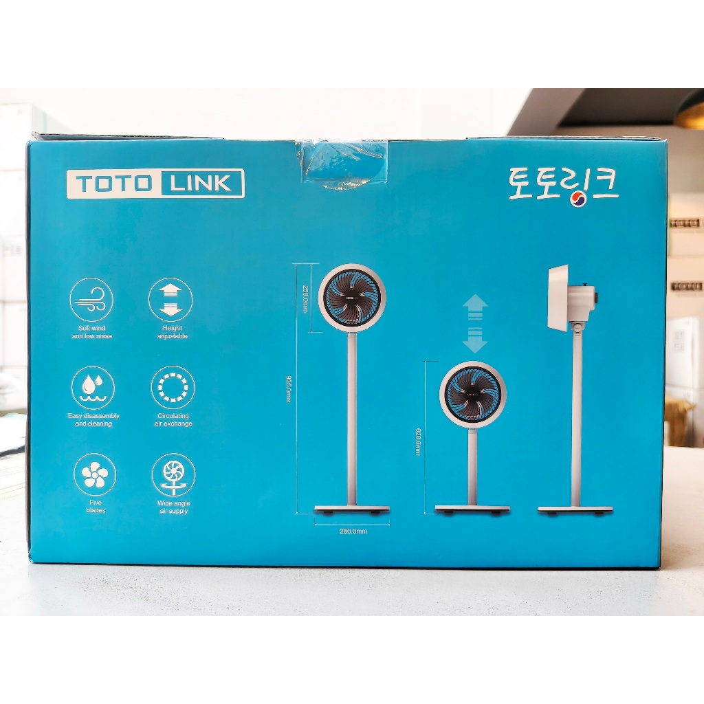 [Hỏa Tốc] Quạt Điện Đứng Mini Xoay Tự Động Totolink Fan04 – Kéo dài 1M, 5 Cánh, Bảo hành 12 tháng