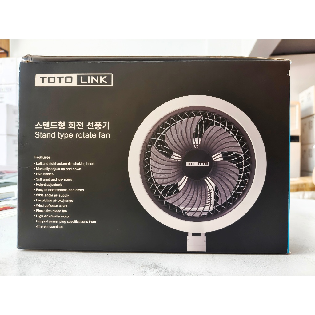 [Hỏa Tốc] Quạt Điện Đứng Mini Xoay Tự Động Totolink Fan04 – Kéo dài 1M, 5 Cánh, Bảo hành 12 tháng