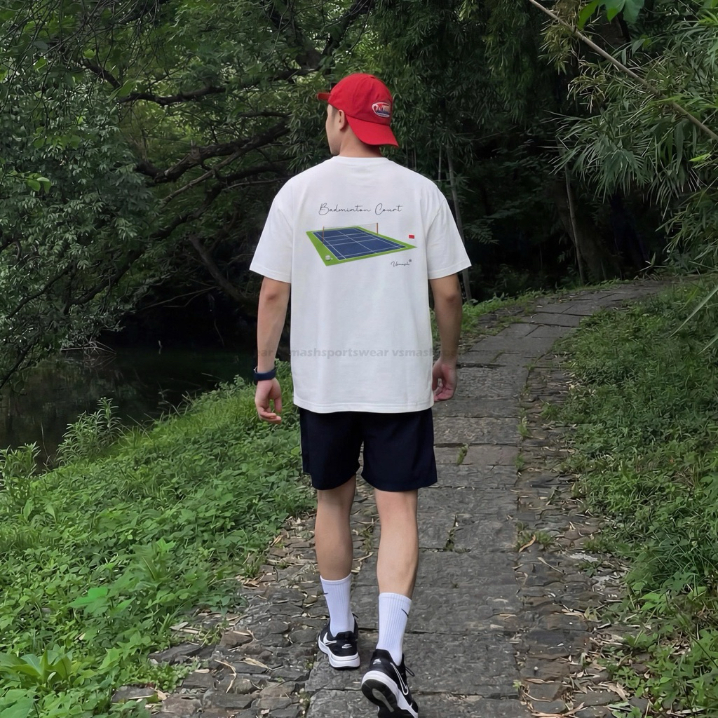 Áo Thun Cầu Lông Cotton Unisex Vsmash Sportwear "BMT COURT V.2" – Vải Bông Em Bé Mềm Mịn, Thoáng Mát,Thấm Hút, Co Giãn