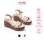 Giày Sandal Nữ Đế Xuồng Quai Chéo 7cm Pixie P207