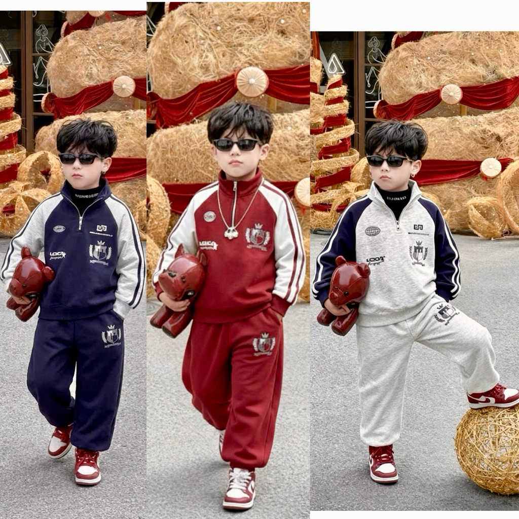 Set đồ LÓT LÔNG trẻ em 20-55kg bộ quần áo dầy cho bé trai