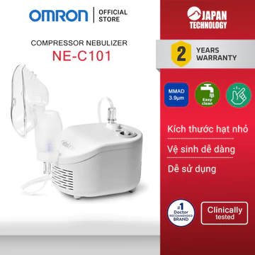 Máy Xông Khí Dung Xông Mũi Họng Omron NE-C101 | Hỗ Trợ Hiệu Quả Các Bệnh Về Đường Hô Hấp, Dễ Sử Dụng
