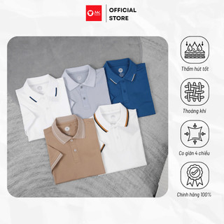 Áo thun nam MK polo luxury V2 vải cotton cao cấp co giãn 4chiều thoải mái thoáng khí cổ dệt lịch lãm