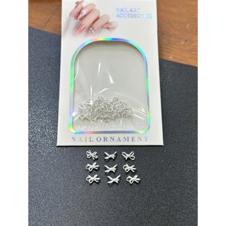 Túi Phụ Kiện Charm Nơ Set 30 Cái Màu Silver, 7 Mẫu Siêu Đa Dạng