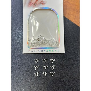 Túi Phụ Kiện Charm Nơ Set 30 Cái Màu Silver, 7 Mẫu Siêu Đa Dạng
