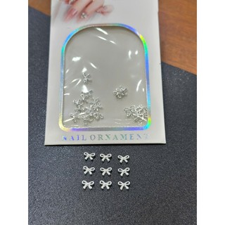 Túi Phụ Kiện Charm Nơ Set 30 Cái Màu Silver, 7 Mẫu Siêu Đa Dạng
