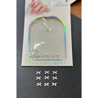 Túi Phụ Kiện Charm Nơ Set 30 Cái Màu Silver, 7 Mẫu Siêu Đa Dạng