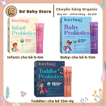 [Chính Hãng-Mỹ]Men vi sinh cho bé Lovebug, bổ sung lợi khuẩn, hỗ trợ tiêu hóa, tăng đề kháng cho bé
