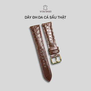 Dây đồng hồ da cá sấu thật - thương hiệu Ví Da SAGO-CS01
