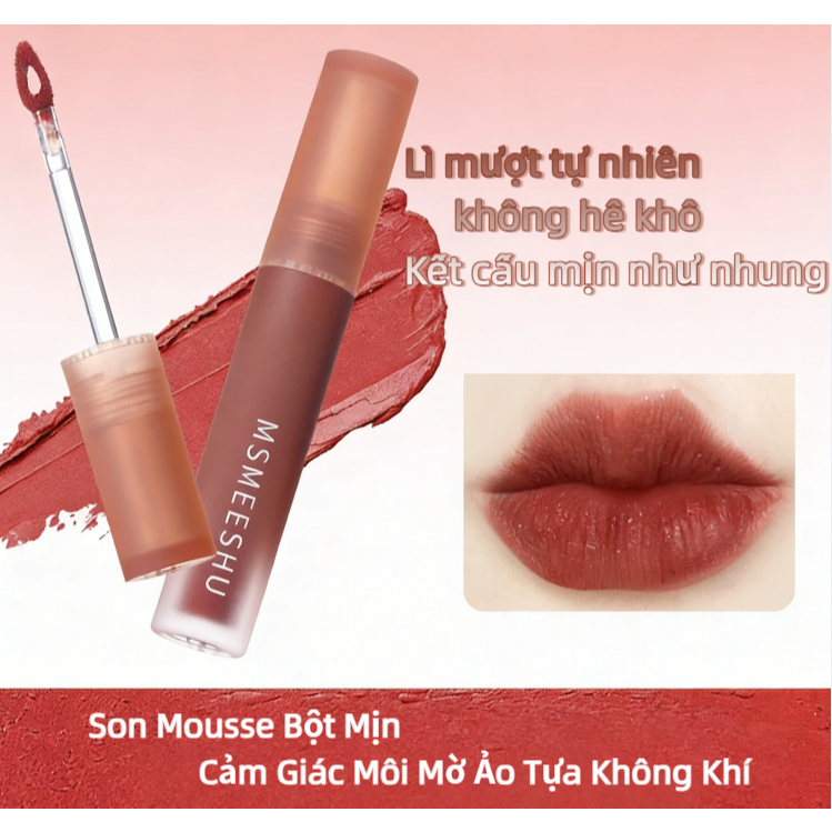 💄 SON LÌ MSMEESHU | 3.8g Sang Trọng | Màu Lên Chuẩn & Không Khô Môi