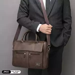 Cặp Công Sở Da Simili Chống Nước Xbags Lavish XB 4301 Màu Nâu Sang Trọng, Phong Cách Thành Đạt!