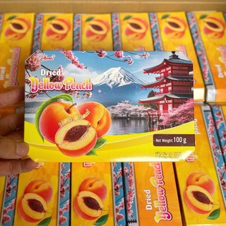 Đào sấy Dbent hộp giấy  100gr Mẫu Tết Núi Phú sĩ, Quà tết đẹp, sang trọng 2026 DATE MỚI