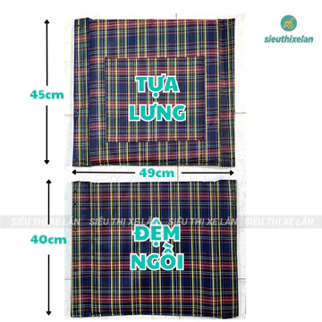 Tấm Đệm Ngồi và Tựa Lưng Xe Lăn Thay Thế Dùng Cho Xe Lăn Thường Lucass X9 X9B... hoặc Các Xe Lăn Cùng Kích Thước