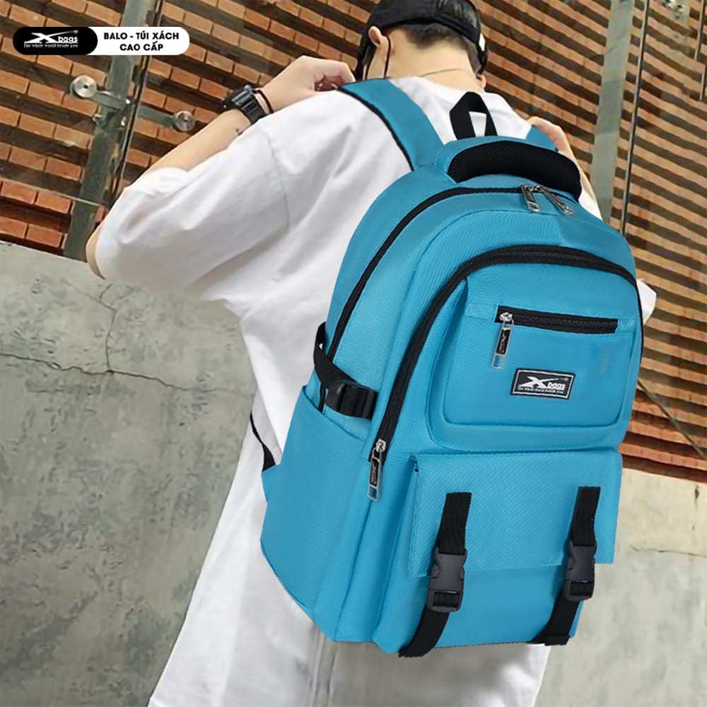 Balo Trung Học Chống Nước Xbags Sea Blue XB 3201 Cao Cấp, Trẻ Trung Cá Tính, Đựng Laptop 15.6 Inch!