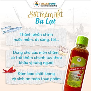 Tên sản phẩm: Nước Sốt Mắm Nhĩ BA LẠT FOODS Chai 250ml Thơm Ngon Đậm Đà Dùng Để Chấm, Trộn, Ướp