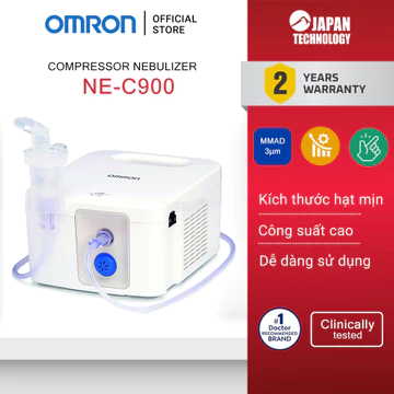 Máy Xông Khí Dung Xông Mũi Họng Omron NE-C900 | Công Suất Cao, Phù Hợp Cho Phòng Khám, Gia Đình