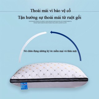 Gối trần quả trám Ruột gối kim cương cao cấp Ngủ ngon Thoáng khí Chống dị Ứng Kích thước 50x70cm
