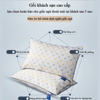 Gối trần quả trám Ruột gối kim cương cao cấp Ngủ ngon Thoáng khí Chống dị Ứng Kích thước 50x70cm