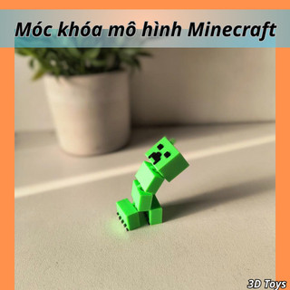 Mô hình móc khóa Minecraft có khớp nối, trang trí bàn học, balo Toys 3d