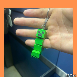 Mô hình móc khóa Minecraft có khớp nối, trang trí bàn học, balo Toys 3d