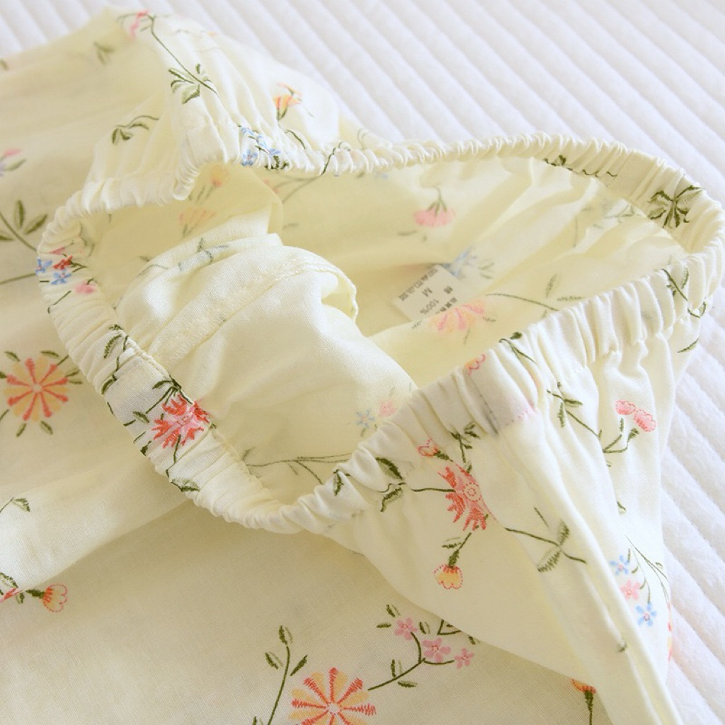 Bộ Đồ Ngủ Nữ Cotton Đũi Pha, Áo Choàng Dáng Kimono, Quần Dài Thoáng Mát