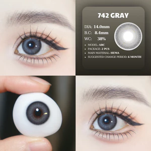 5 mẫu lens mắt LUNA EYES 742,700,434,220 Gray và 434 Blue, size nhỏ, hộp vỉ nhựa PP tiện dụng