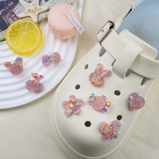 Bộ 8 Sticker, Charm 3D chủ đề Candy bling nhựa cứng gắn Dép Sục, Cá Sấu JB-345 Mita