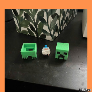 Nút nhấn mô hình Minecraft phát ra tiếng click xả stress, trang trí, decor Toys 3d