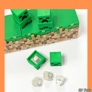 Nút nhấn mô hình Minecraft phát ra tiếng click xả stress, trang trí, decor Toys 3d