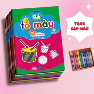 Sách - Combo 10 Cuốn Bé Tô Màu - Song Ngữ Việt - Anh Cho Bé