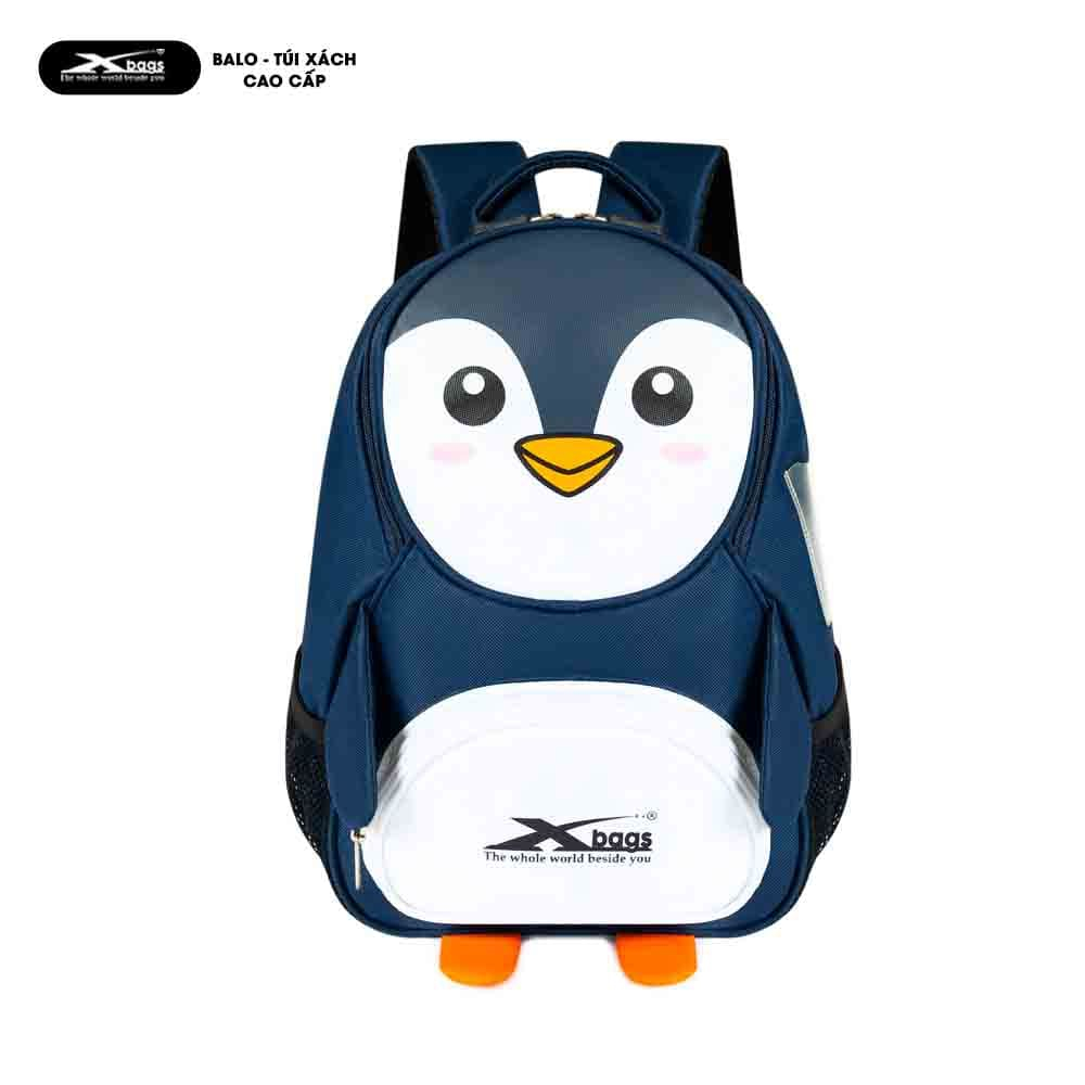 Balo Học Sinh Mầm Non Xbags Penguin XB3019 Hình Chim Cánh Cụt, Đáng Yêu, Nhẹ, Bền, An Toàn Cho Bé!