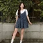 Set váy LILY hoa nhí phối kèm áo babydoll trắng SAT402