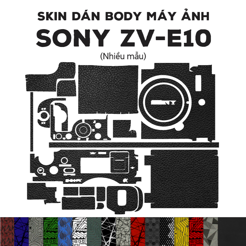 Skin 3M dán Sony ZV-E10 Mark I (Nhiều mẫu) | Miếng dán Film 3M chống bám bẩn cho body máy ảnh zve10 mark 1