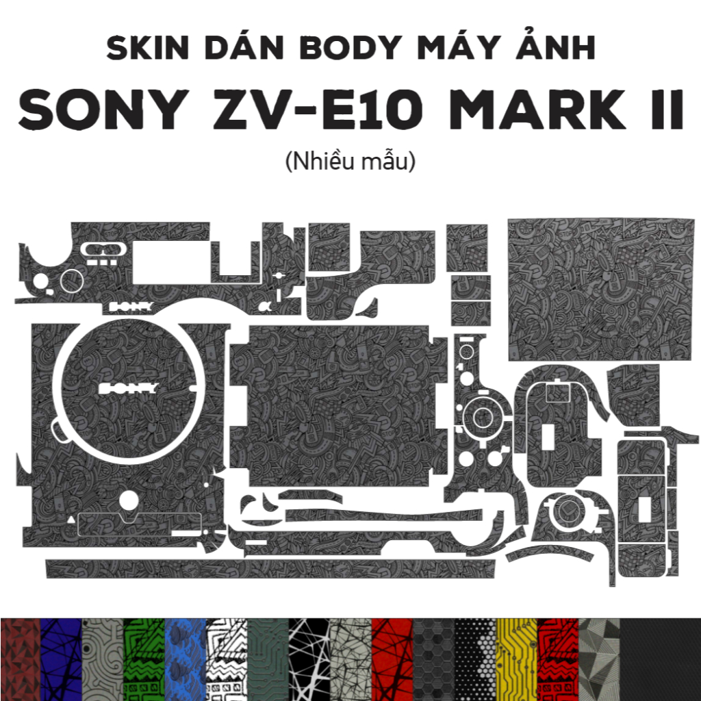 Skin 3M dán Sony ZV-E10 Mark II (Nhiều mẫu) | Miếng film dán chống bám bẩn cho body máy ảnh zve10 mark 2