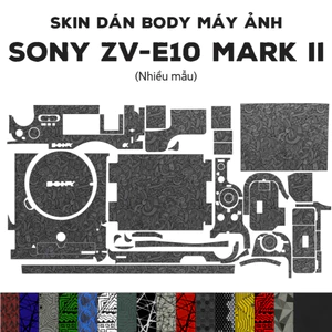 Skin 3M dán Sony ZV-E10 Mark II (Nhiều mẫu) | Miếng film dán chống bám bẩn cho body máy ảnh zve10 mark 2